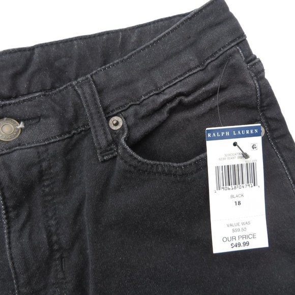 POLO Jeans Ralph Lauren Jeans 18 Boys THE SLOUCH SKINNY Black NEW Pants - Picture 5 of 8